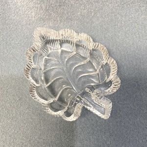Cristal D'arques Nut Dish, Crystal Leaf Dish, Lead Crystal